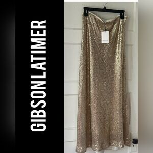 NWT! Gibson Latimer Gold A-Line Skirt MSRP $149